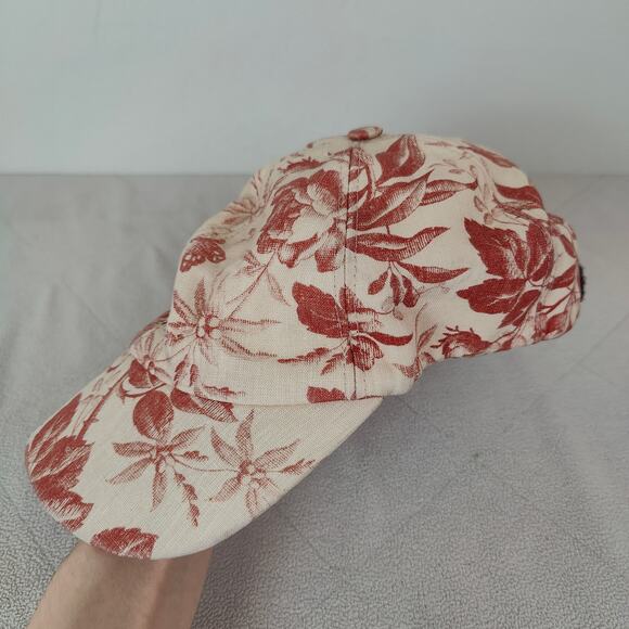 Gucci Herbarium Baseball Cap Size Medium 57 Cream Red Floral Adjustable - Picture 4 of 10